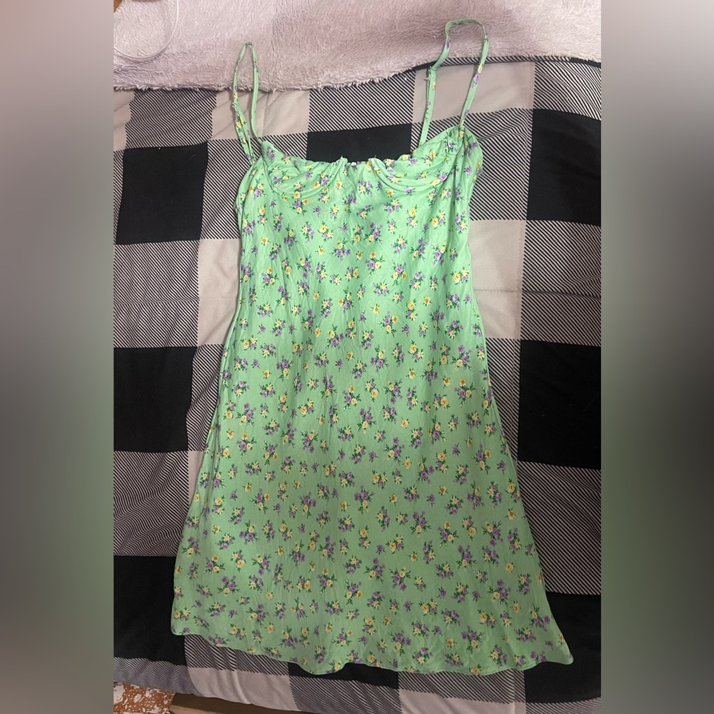 Floral green Zara dress